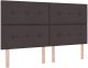 Łóżko z materacem z ciemnego brązu 180x200 cm z materiału 3