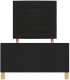 Łóżko Czarny 100x200 cm z tkaniny 8