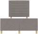 Łóżko Tapicerowane Taupe 140x190 cm 8