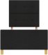 Łóżko Czarne 100x200 cm z tkaniny 7