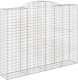 Kosze gabionowe, 9 szt, 300x50x220/240 cm, galwanizowane żelaz 2