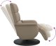 Rozkładany fotel masujący z podnóżkiem, cappuccino, ekoskóra 6