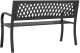 Ławka ogrodowa, czarna, 120 cm, stalowa 5