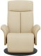 Rozkładany fotel z podnóżkiem, kremowy, tkanina 3