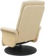 Rozkładany fotel z podnóżkiem, kremowy, tkanina 5