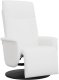 Rozkładany fotel z podnóżkiem, biały, sztuczna skóra 1