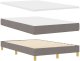vidaXL Łóżko z materacem sprężynowym taupe 120x200 cm tkanina 6