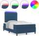vidaXL Łóżko sprężynowe z materacem i LED Niebieskie 120x200 cm, tkanina 3