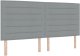 vidaXL Łóżko typu box spring  z materacem i światłem LED szare 200x200 cm tkanina 2