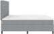 vidaXL Łóżko typu box spring  z materacem i światłem LED szare 200x200 cm tkanina 8