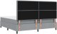 vidaXL Łóżko typu box spring  z materacem i światłem LED szare 200x200 cm tkanina 9