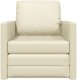 vidaXL Wielofunkcyjny fotel sofy  2 w 1 Kremowy 74x77x81 cm ze sztucznej skóry 5