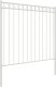 Płot ogrodowy vidaXL, biały, 1,7x1,5 m, stal 2