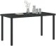 vidaXL Czarny Stół Ogrodowy  140x80x73 cm Szkło Hartowane 2