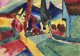Plakat 100x70cm Landscape with Two Poplars, Wassily Kandinsky 1
