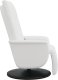 Rozkładany fotel masujący z podnóżkiem, biały, sztuczna skóra 4