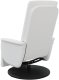 Rozkładany fotel masujący z podnóżkiem, biały, sztuczna skóra 5
