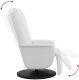 Rozkładany fotel masujący z podnóżkiem, biały, sztuczna skóra 6