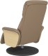 Rozkładany fotel masujący z podnóżkiem, cappuccino, ekoskóra 6