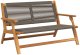 vidaXL Ławka ogrodowa Szara 76x122x73 cm Lite drewno akacjowe 1