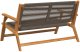vidaXL Ławka ogrodowa Szara 76x122x73 cm Lite drewno akacjowe 3