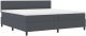 vidaXL Łóżko z materacem ciemnoszary 200x200 cm Tkanina o splocie kord 2