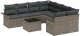 vidaXL 9-częściowy zestaw kanap ogrodowych z poduszkami szary polirattan 2