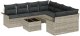 vidaXL 9-częściowy zestaw sofy ogrodowej z poduszkami jasnoszary z polirattanu 2