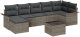 vidaXL Zestaw 7-częściowy sof ogrodowych z poduszkami czarny polirattan 2