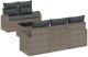 vidaXL Zestaw Sof Ogrodowych z Poduszkami Szary Poli Rattan 2