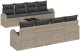 vidaXL Zestaw 9-częściowy sofy ogrodowej z poduszkami szare polirattan 2