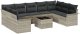 vidaXL 10-częściowy zestaw sof ogrodowych z poduszkami szary polirattan 2