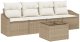 vidaXL Zestaw 5-częściowy sof ogrodowych z poduchami w beżowym kolorze 2