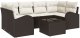 vidaXL Zestaw sof ogrodowych 7-częściowy z poduszkami Brązowy Polirattan 2