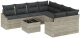 vidaXL Zestaw sofy ogrodowej 9-częściowy z poduszkami Jasnoszary Polirattan 2