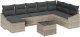 vidaXL 9-częściowy Zestaw Sofy Ogrodowej z Poduszkami Szary Poly Rattan 2