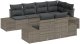 vidaXL Sofa 7-osobowa ogrodowa z poduszkami Szary Poli Rattan 1