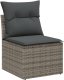 vidaXL Sofa 7-osobowa ogrodowa z poduszkami Szary Poli Rattan 4