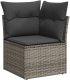 vidaXL Sofa 7-osobowa ogrodowa z poduszkami Szary Poli Rattan 5