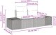vidaXL Sofa 7-osobowa ogrodowa z poduszkami Szary Poli Rattan 8