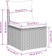 vidaXL Sofa 7-osobowa ogrodowa z poduszkami Szary Poli Rattan 9
