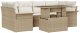 vidaXL Zestaw Sofy Ogrodowej 7 Części z Poduszkami Beżowy Rattan 2