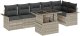 vidaXL Zestaw sof ogrodowych 7 części z poduszkami jasnoszary poli rattan 2