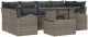 vidaXL 7-częściowy zestaw sof ogrodowych z poduszkami szary polirattan 2