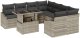 vidaXL Zestaw Sof Ogrodowych 9 Części Z Poduszkami Jasnoszary Polirattan 2