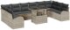 vidaXL Zestaw sofy ogrodowej z poduszkami jasnoszary poli rattan - 11 elementów 2
