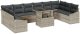 vidaXL Zestaw sof ogrodowych 11 elementów z poduszkami, jasnoszary polirattan 2
