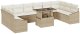 vidaXL Zestaw Sof Ogrodowych 11-częściowy z Poduszkami Beżowy Polirattan 2