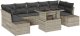 vidaXL Zestaw Sofy Ogrodowej 8 elementowy z Poduszkami Jasnoszary Syntetyczny Rattan 2