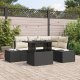 vidaXL Zestaw sof ogrodowych 5-częściowy z poduszkami czarny polirattan 1